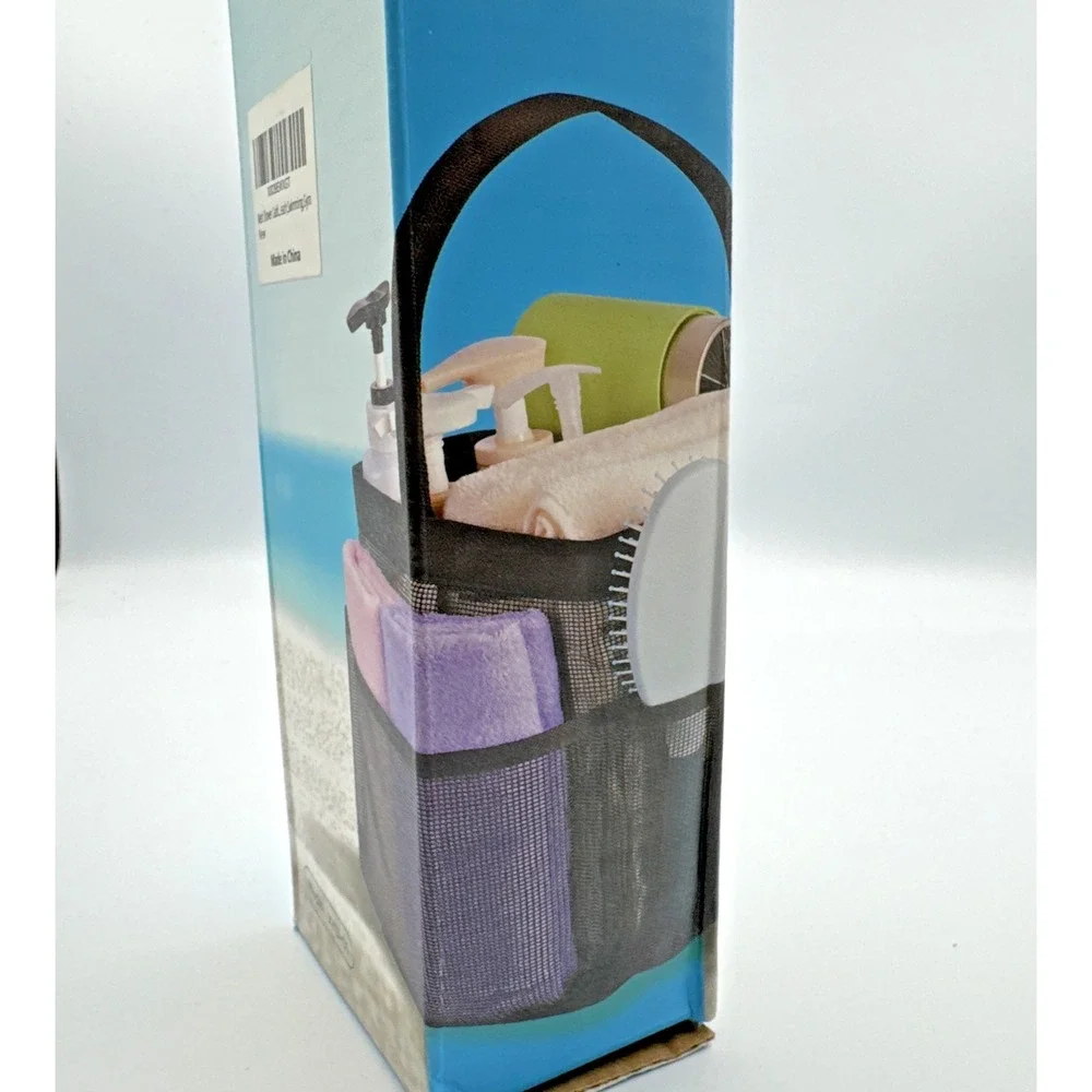 8 Pocket Quick Dry Shower Mesh Basket‎ Tote Bag Breathable Caddy Bathroom Dorm